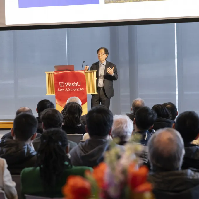 Xuming He presents his Dean's Distinguished Lecture